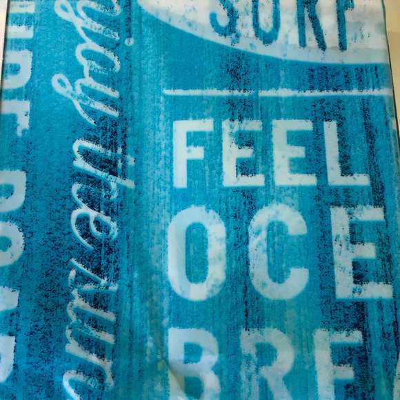 Ocean Rules Peva Shower Curtain Ombré Blue Beach - Picture 15 of 16